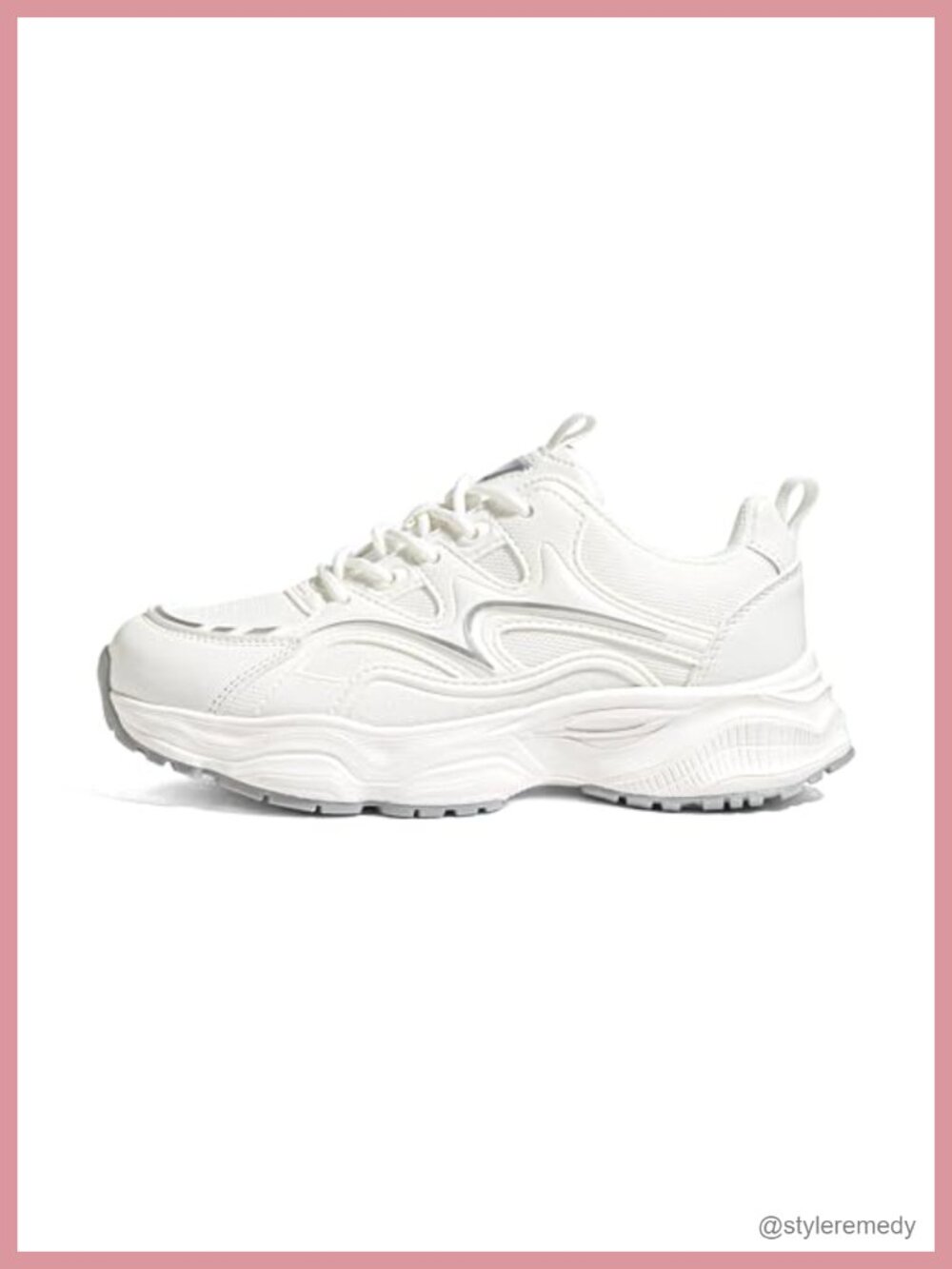 Chunky Platform Walking Shoes - Breathable Mesh, Anti-Slip, Low Heel